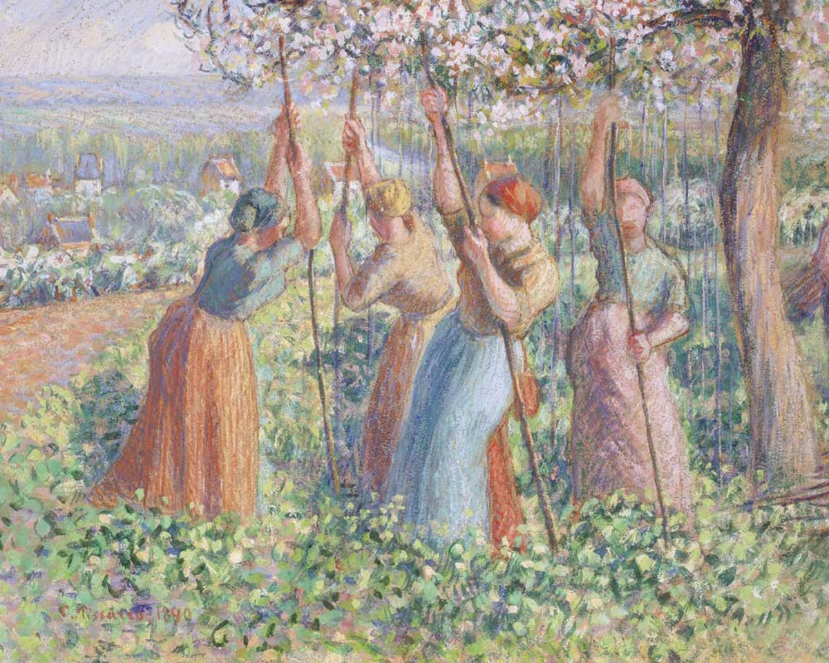 Design for a Fan_ The Pea Stakers, 1890, Camille Pissarro, courtesy of Ashmolean Museum, University of Oxford (portrait)